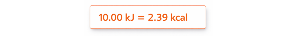 Home kj to cal converter measurement of energy values in comparison of two units